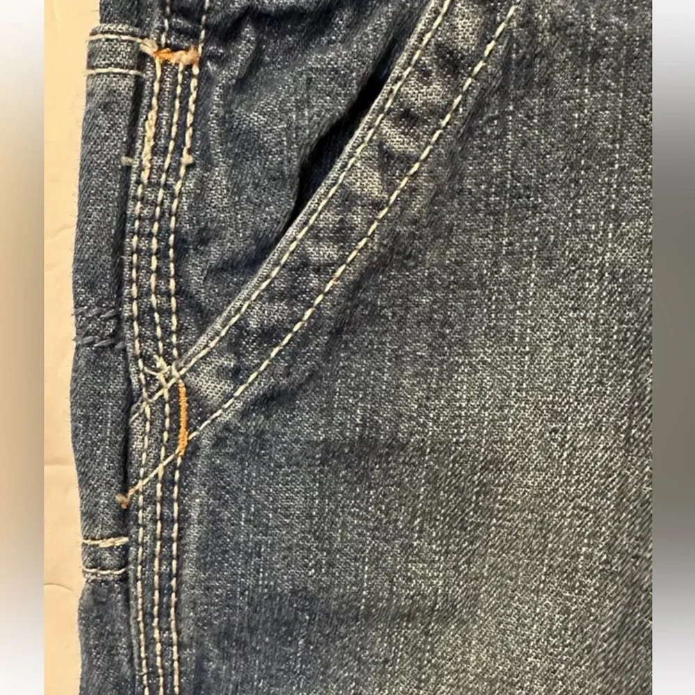 Vintage Oshkosh B'Gosh Baby Boy Size 12 Mth Blue Jean Carpenter Overalls Vestbak